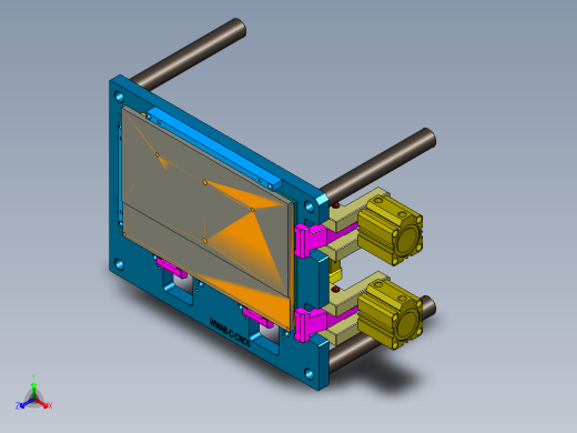 平板飞面通用可调节CNC治具模型正等轴测缩略图