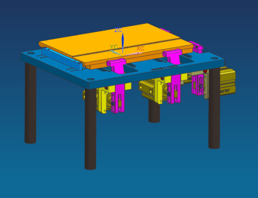 平板飞面通用可调节CNC治具模型缩略图