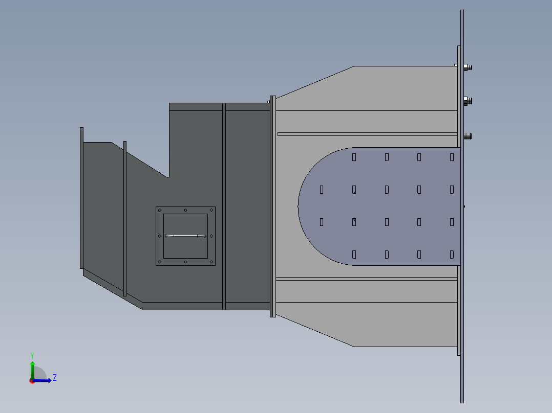 石材破碎机设计左视图