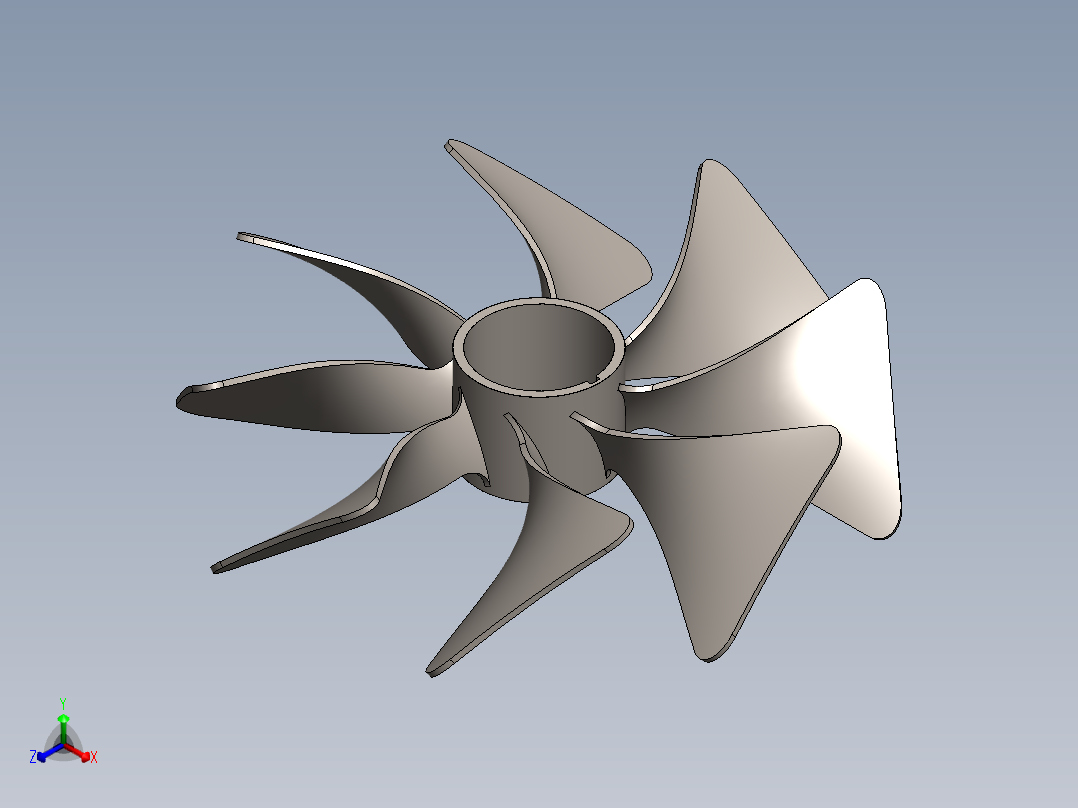 叶轮正等轴测图