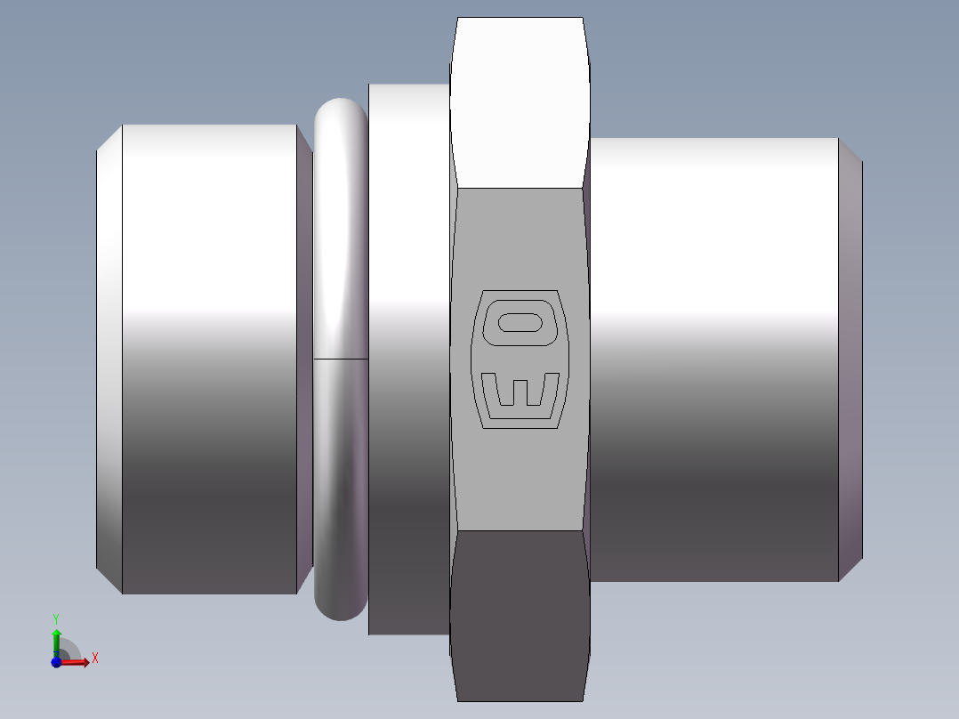 美制O圈密封接头、1CO-18-08前视图