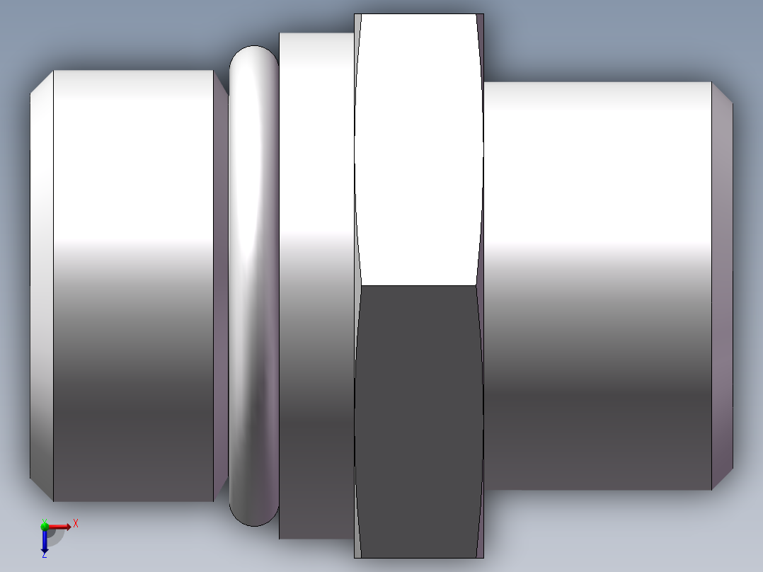 美制O圈密封接头、1CO-18-08俯视图
