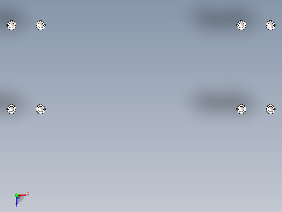 3轴龙门式雕铣机俯视图