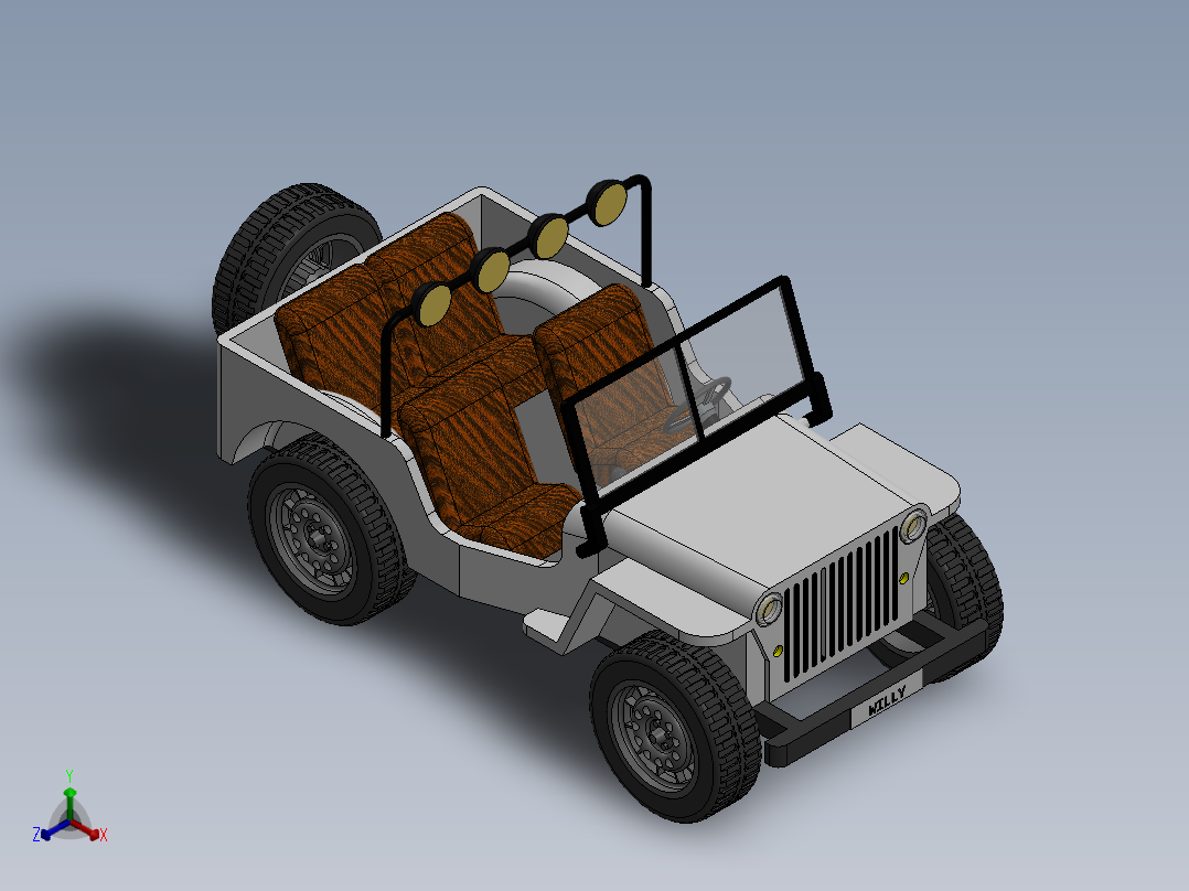 A2004418-威利吉普车正等轴测图