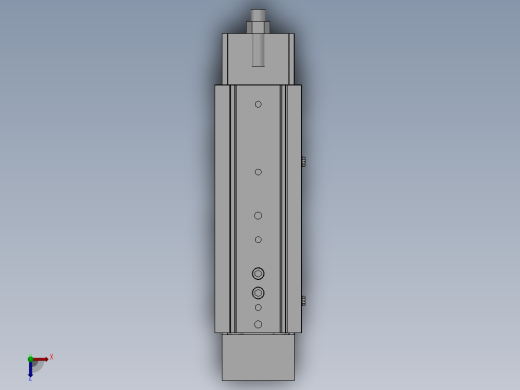 MXQ20 气动滑台（循环式直线导轨）双缸型[MXQ20A-100-ZB4]俯视缩略图