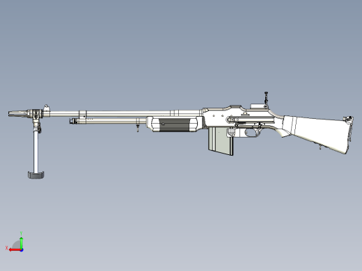 手枪左轮冲锋枪老式狙击步枪设计3D图纸bar-m1912a2-1 2 STP后视缩略图