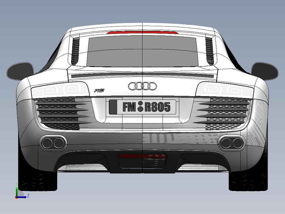 奥迪AUDI R8左视图