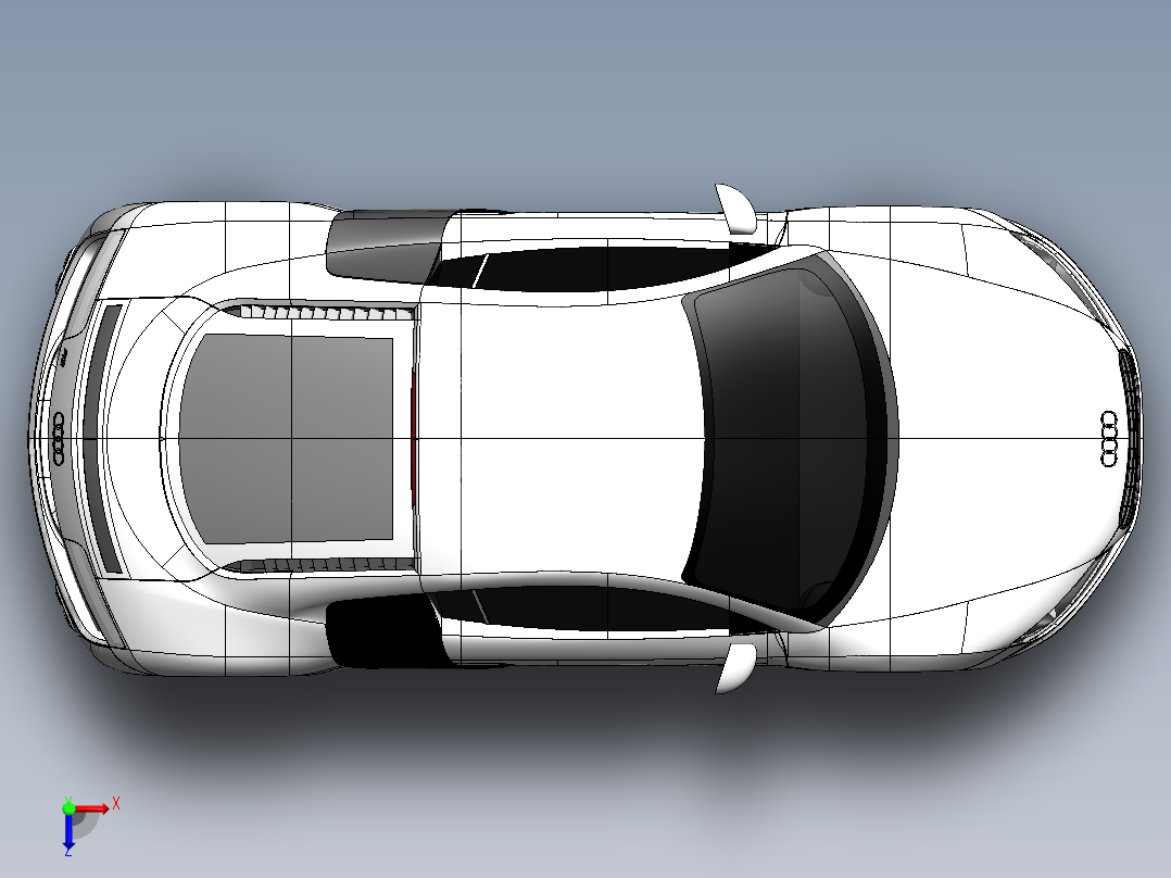 奥迪AUDI R8俯视图