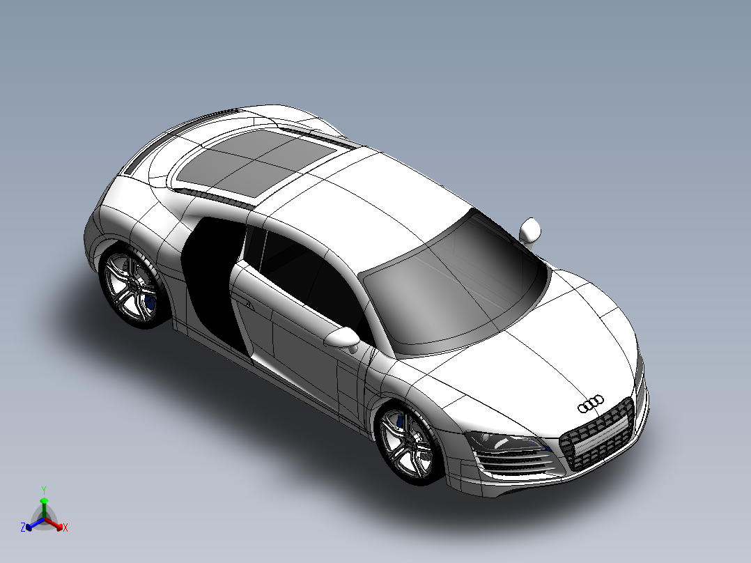奥迪AUDI R8正等轴测图