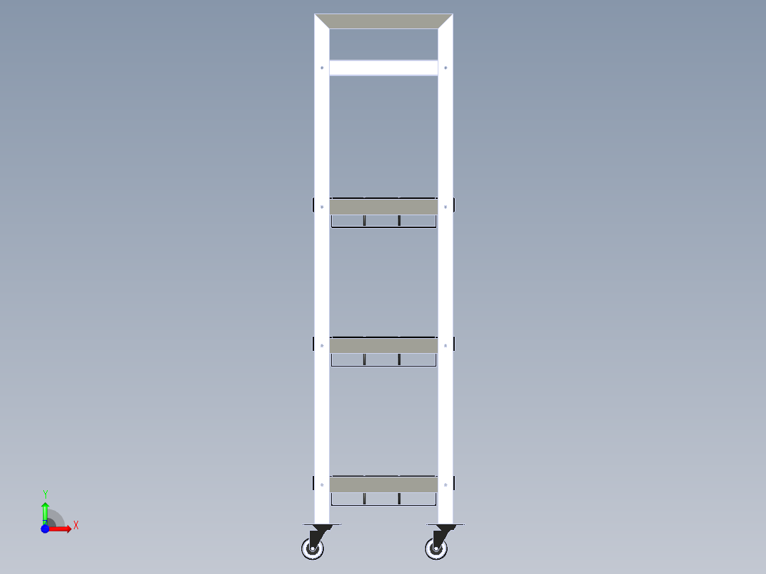 推车货架前视图