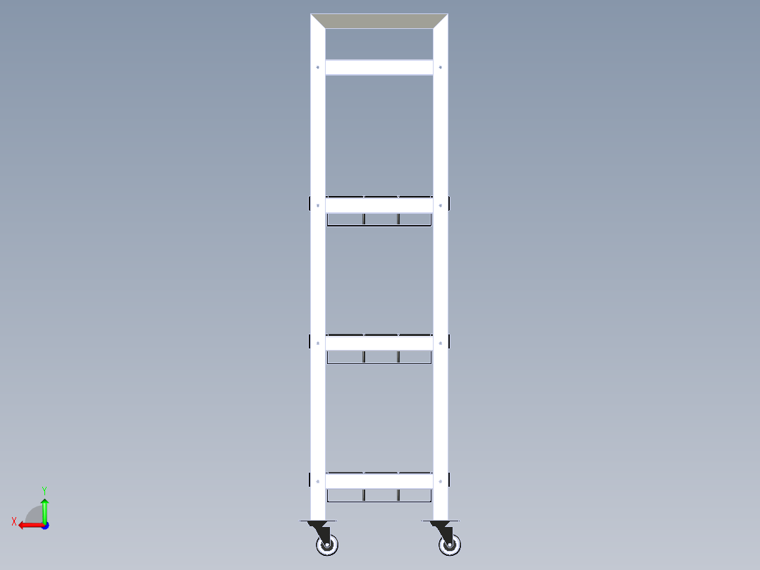 推车货架后视图