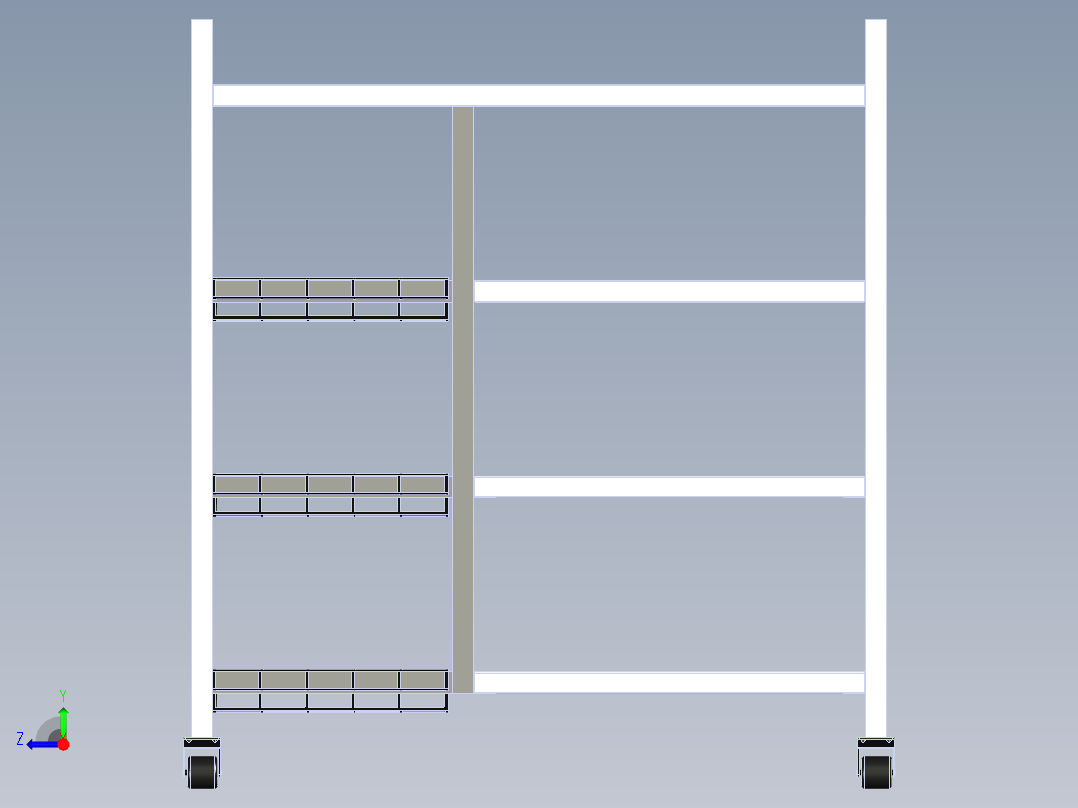 推车货架右视图