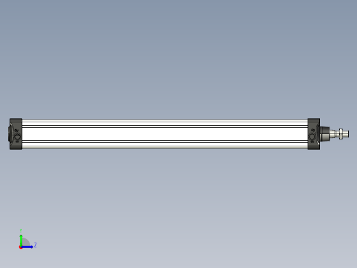 80x800气动活塞左视缩略图