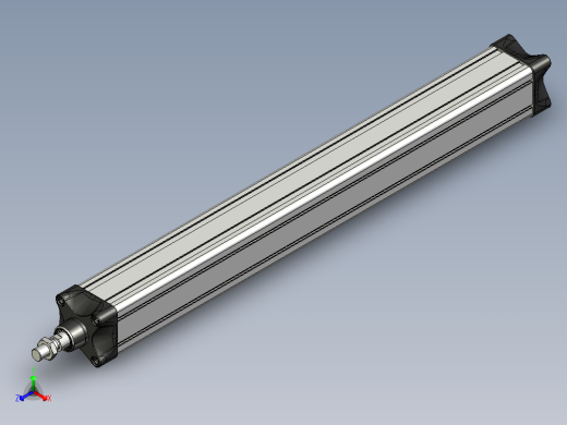80x800气动活塞正等轴测缩略图