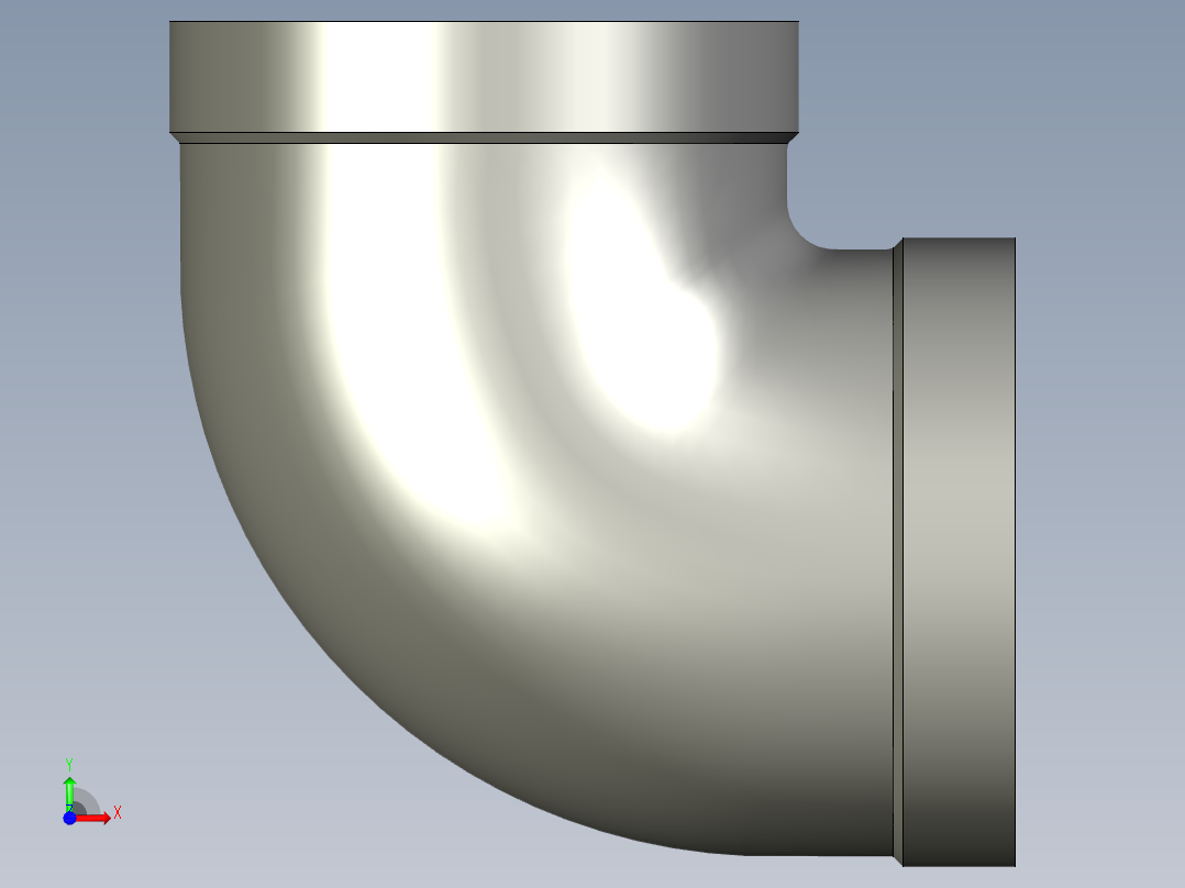 螺纹管弯头-90°等径 DN50前视图