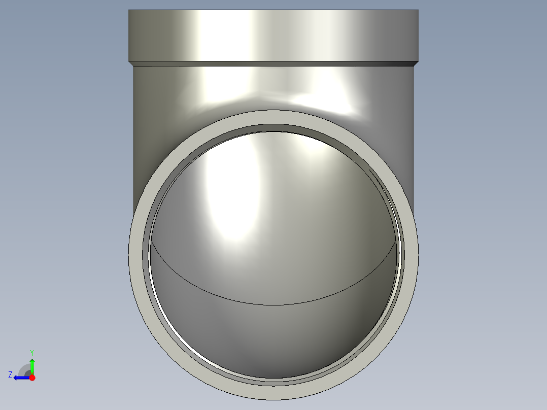 螺纹管弯头-90°等径 DN50右视图