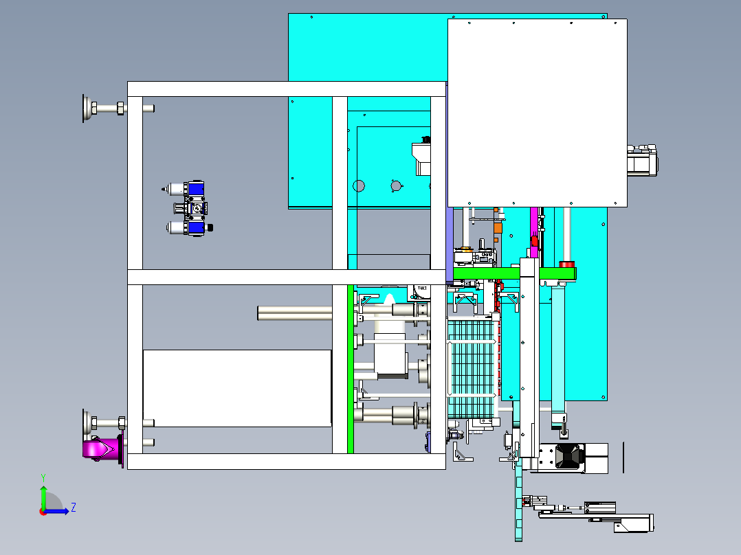 自动取料插件机 贴片机左视图