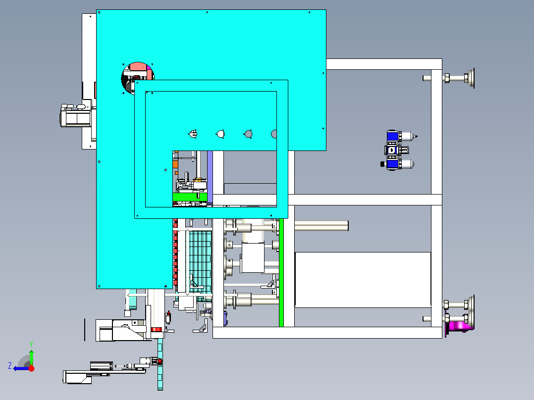 自动取料插件机 贴片机右视图