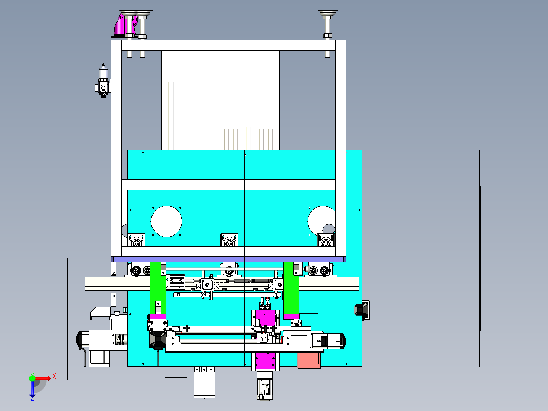 自动取料插件机 贴片机俯视图
