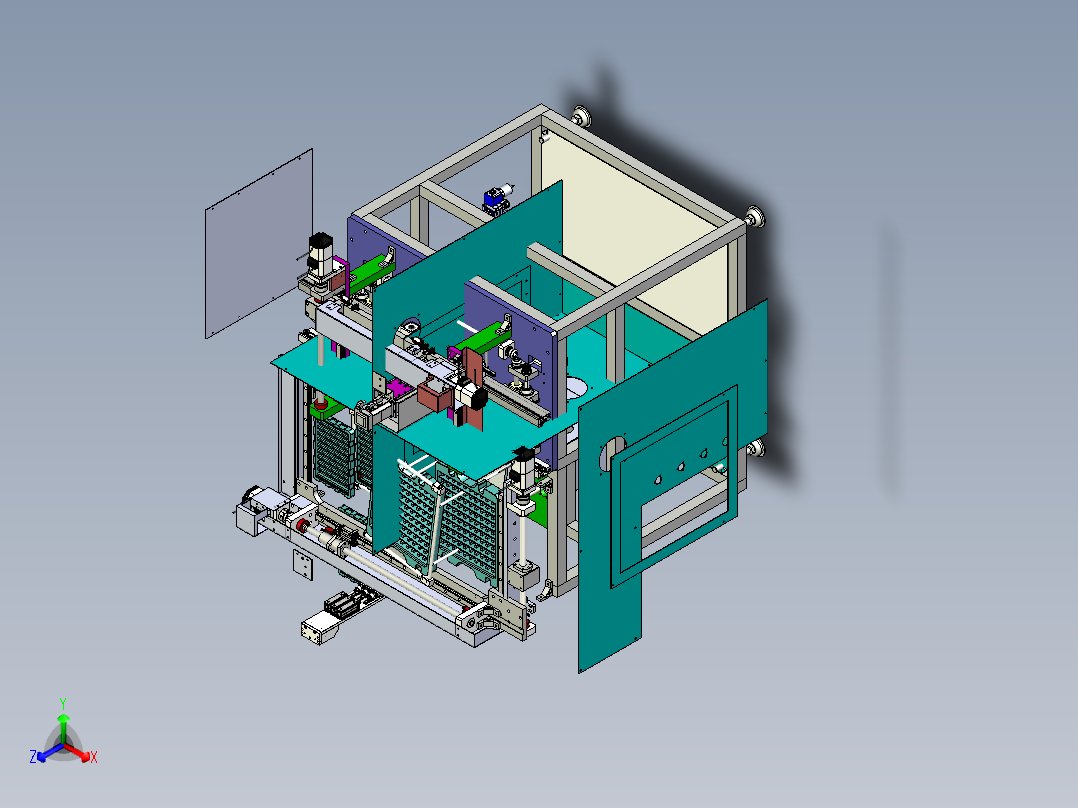 自动取料插件机 贴片机正等轴测图