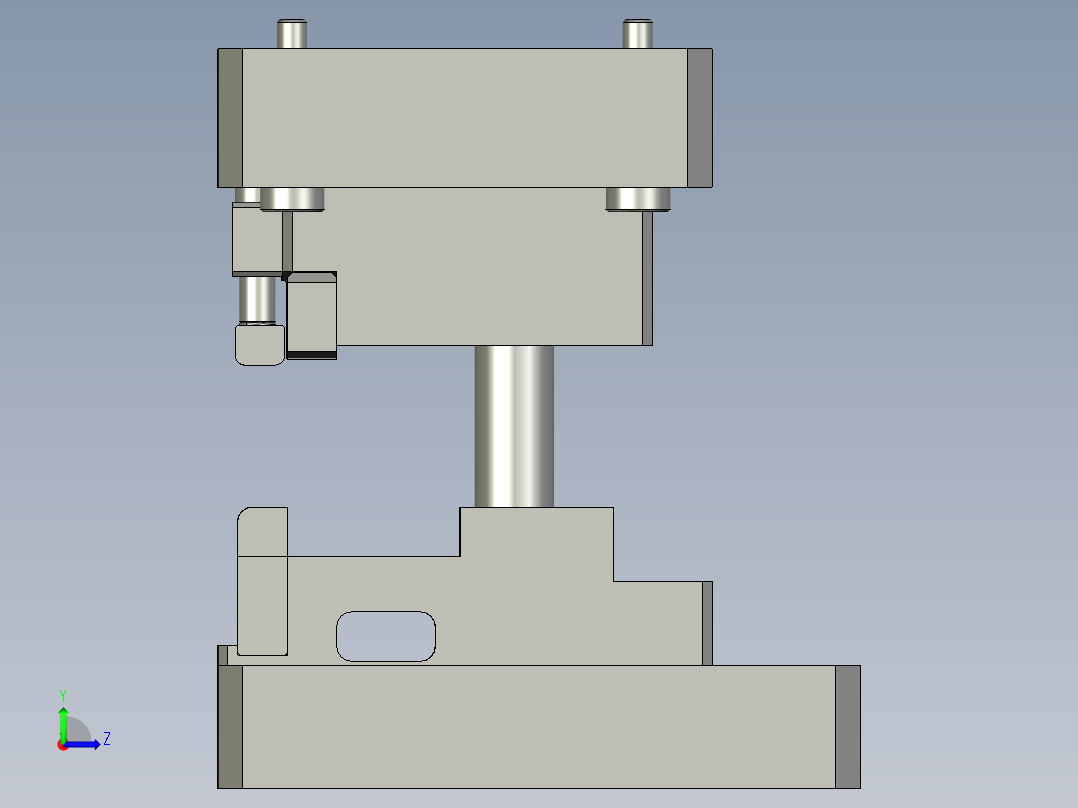 极耳裁切模具左视图
