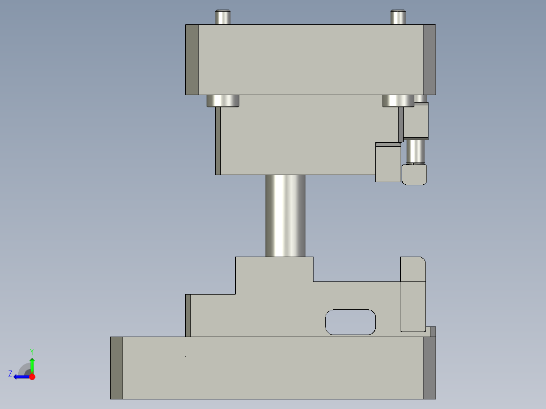 极耳裁切模具右视图