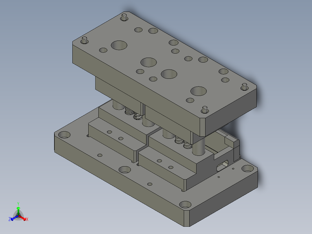 极耳裁切模具正等轴测图