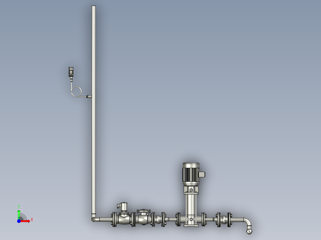 补水泵组装模块前视图