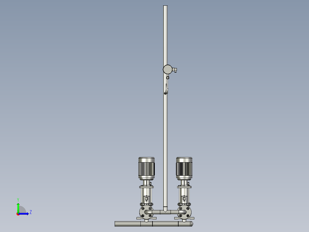 补水泵组装模块左视图