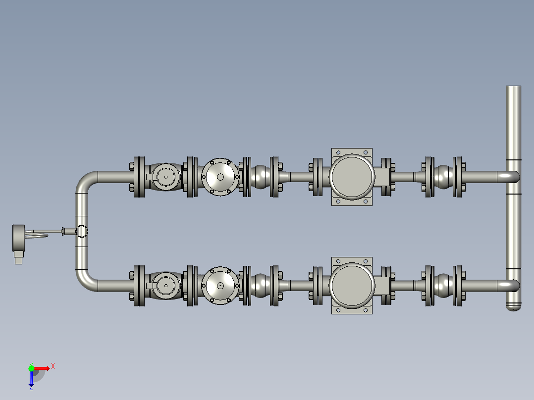 补水泵组装模块俯视图