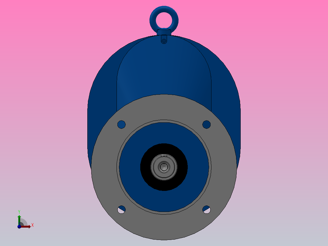 RXF77ZP斜齿轮减速机RXF77-1.6-M1-P63-Φ200前视图