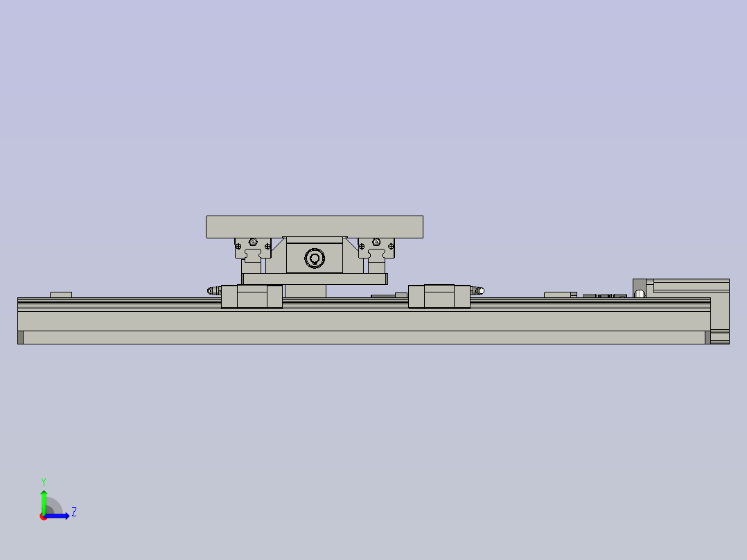X-Y滑台装配图左视图