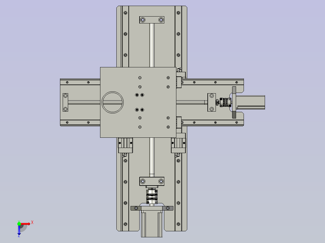 X-Y滑台装配图俯视图