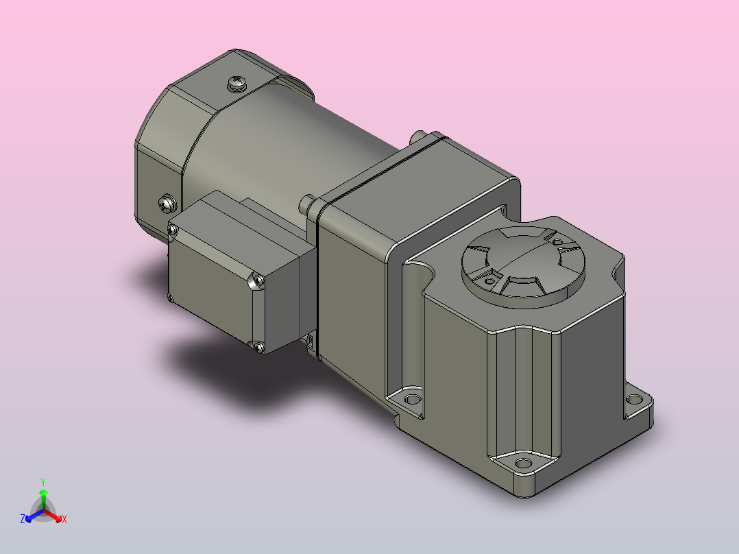 微型弧锥直交中空轴减速电机5RK40GU-CMT 5GU3K～180K RC主视图