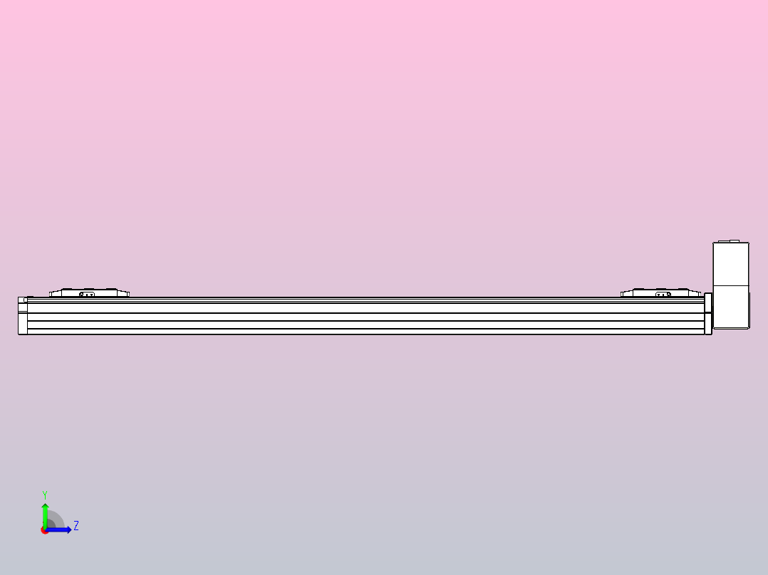 皮带直线轴双滑块型TPA-GCBS-80-P60-L400-LU-M20-N3左视图