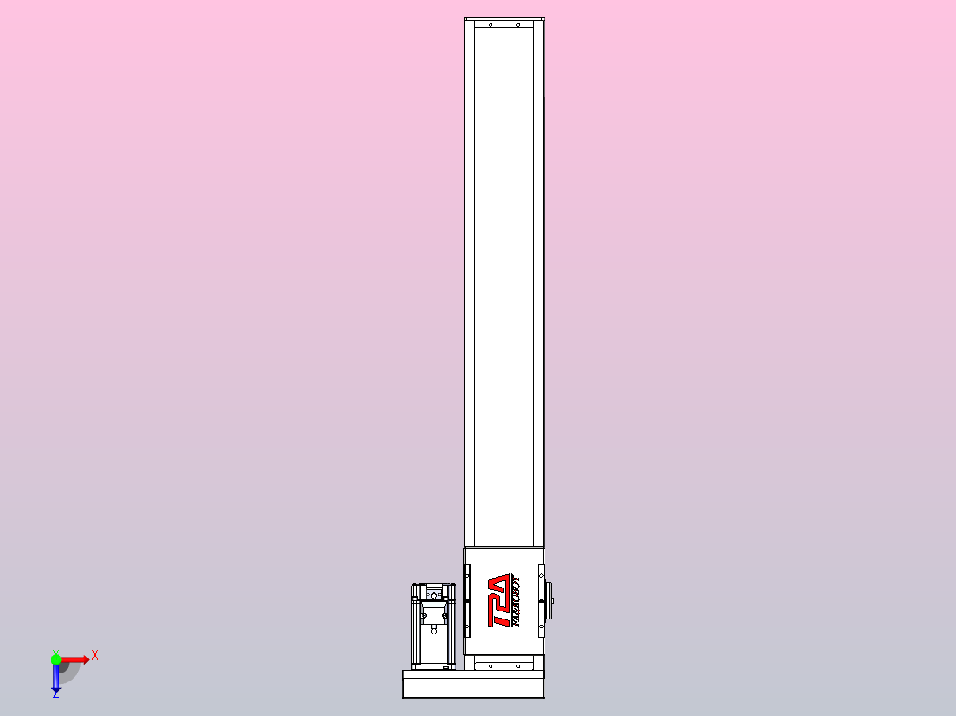 滚珠丝杠直线轴带导轨全封闭TPA-HCR-110D-1610C-L700-ML-C-P40-N3俯视图