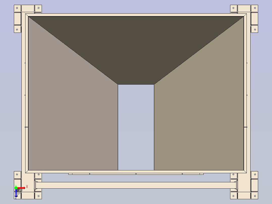 双作用结构和料斗俯视图