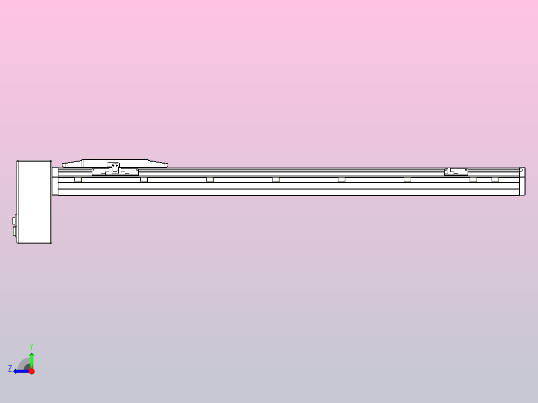 机器人皮带驱动直线轴TPA-GCB-150-P80-L750-RP-M75-N3右视图