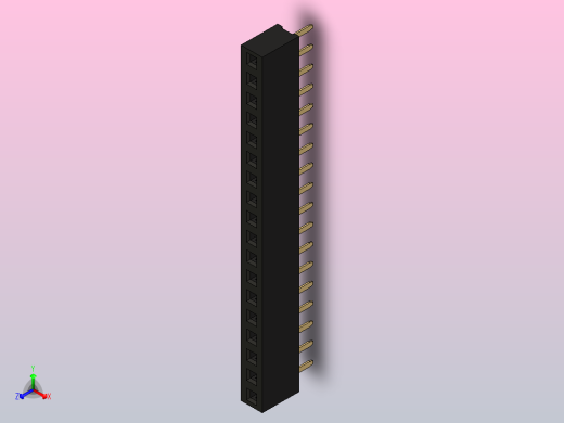 母针头Female_Header_1x18_P2.0_H4.3_straight.step