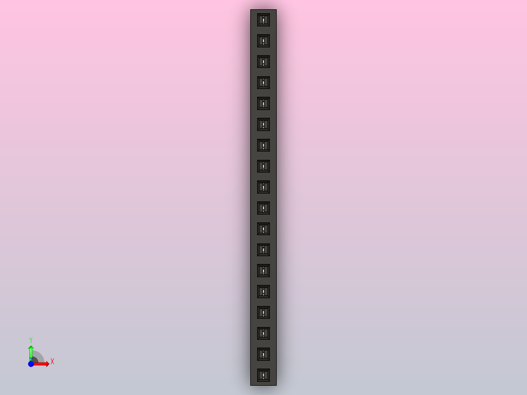 母针头Female_Header_1x18_P2.0_H4.3_straight.step前视图