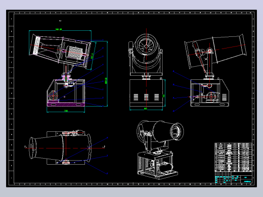 风送式喷雾机CAD