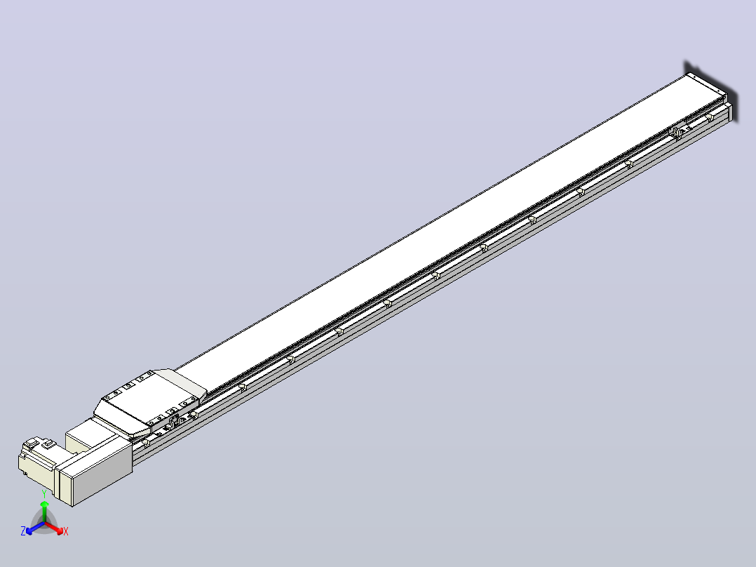 机器人皮带驱动直线轴TPA-GCB-150-P80-L1550-QR-M75-N3主视图