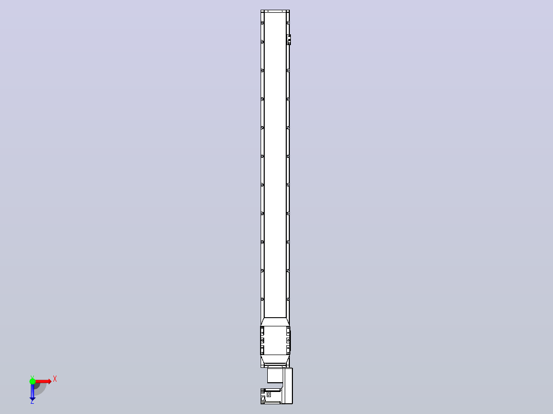 机器人皮带驱动直线轴TPA-GCB-150-P80-L1550-QR-M75-N3俯视图