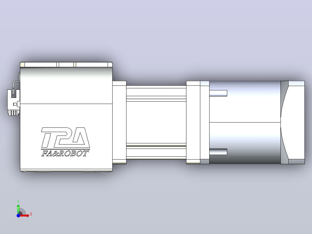 带式直线轴半闭式TPA-ONB-100-232-L2350-DL-J90-N3前视图