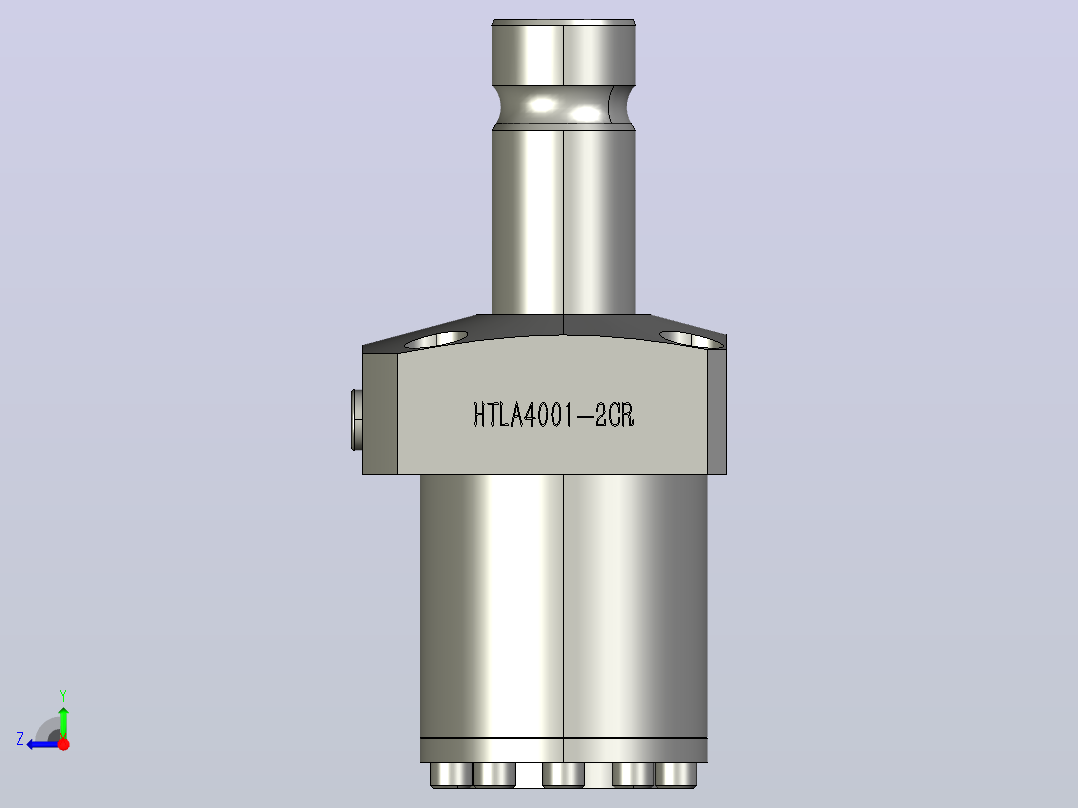 HTLA4001-2CR上法兰旋转式夹紧器右视图