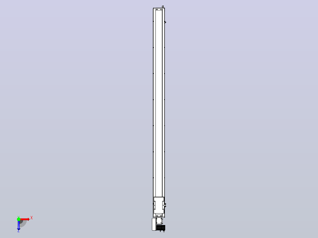 SCM14-2100-L滚珠花健、支撑座、滚珠丝杠、交叉导轨、直线模组俯视图
