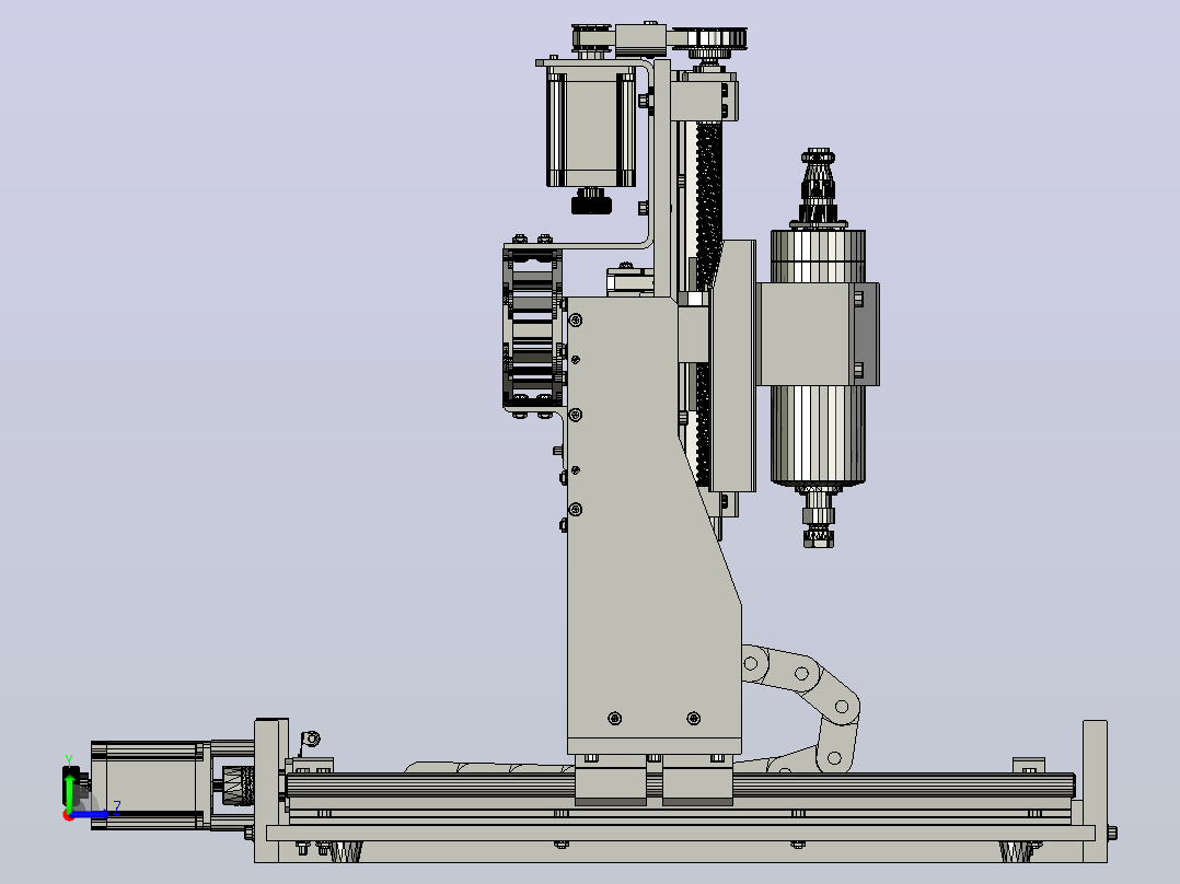 CNC300x200x60左视图