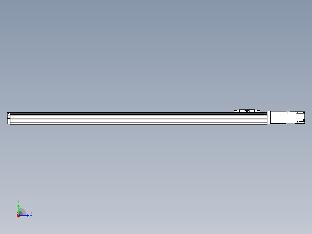 滚珠丝杠直线轴内置导轨TPA-GCR-40-1210C-L750-M-M10-N3左视图