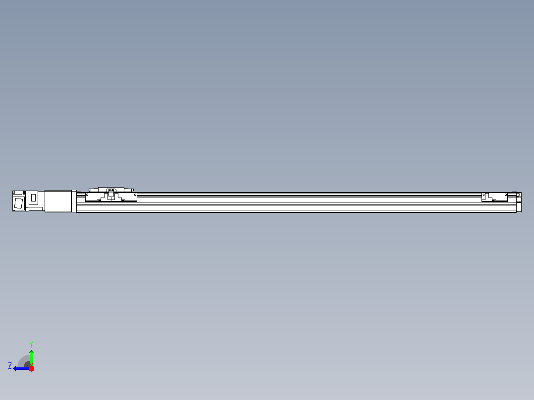 滚珠丝杠直线轴内置导轨TPA-GCR-40-1210C-L750-M-M10-N3右视图