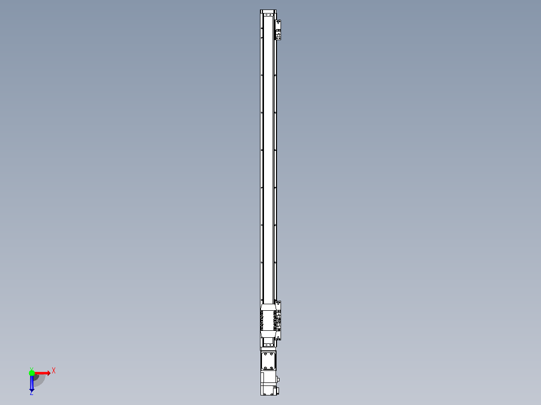 滚珠丝杠直线轴内置导轨TPA-GCR-40-1210C-L750-M-M10-N3俯视图